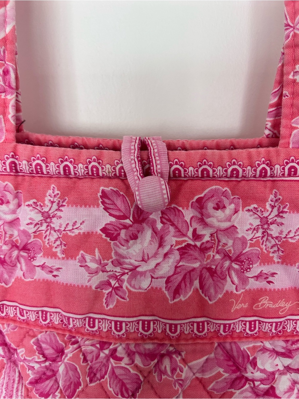 Vera Bradley retired pink "Hope Toile" quilted shoulder tote bag - Picture 5 of 13